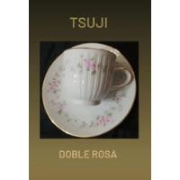 Juego De 6 Tazas De Café Tsuji Doble Rosa Shabby Vintage , usado segunda mano  Argentina