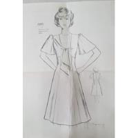 Molde Papel Tamaño Real- Elegante Vestido Vintage Talle 48 segunda mano  Argentina