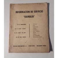 Manual Informacion De Servicio Rambler Ambassador Classic  segunda mano  Argentina