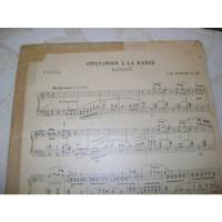 Partitura Piano  Invitacion A La Danza Carl Marie Van Weber, usado segunda mano  Argentina
