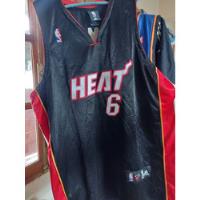 Camiseta Miami Heat 6 Lebron James, usado segunda mano  Argentina