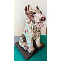 Escultura Perro Sentado Mosaiquismo, Cristales, Espejo, 3d segunda mano  Argentina