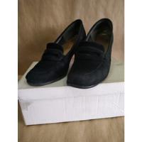 Zapatos Color Negros De Gamuza Taco Alto. N° 35. Usados. segunda mano  Argentina