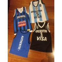 Usado, Lote 4 Camisetas Basquet Niños 5/6 Años Argentina Ginobilli  segunda mano  Argentina
