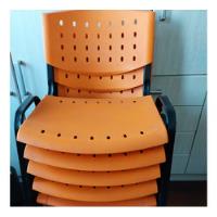 Silla Plastica Fija Apilable Reforzada Color Naranja, usado segunda mano  Argentina