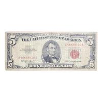 Billete 5 Dólares Estados Unidos 1963 Sello Rojo Pick 383 A segunda mano  Argentina