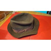 Sombrero Fedora O Gancho Antiguo Marrón Gardel Indiana Jones segunda mano  Argentina
