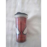 Usado, Vaso Spiderman Importado Doble Pared Con Sorbete Corrugado segunda mano  Argentina