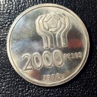 Argentina 2000 Pesos, 1978 Fifa 1978 Plata 0.900 Km#79- 773 segunda mano  Argentina