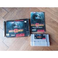 Snes Juego Original Mortal Kombat 2 Con Caja Y Man Nintendo segunda mano  Argentina