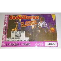 Entrada Recital Soda Stereo Último Concierto 20 Sept 1997 segunda mano  Argentina