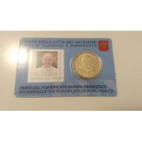Blister Moneda 50 Ctvs Vaticano Euro Papa Francisco Raro Lee, usado segunda mano  Argentina