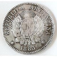10 Centavos Patacon 1883 Plata Moneda Argentina  segunda mano  Argentina