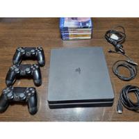 Usado, Sony Playstation 4 Slim 865gb + 3 Controles + 6 Juegos  segunda mano  Argentina
