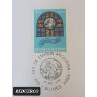 Cuader. Día Emisión Estampilla Navidad 1981 Iglesia Tucumán  segunda mano  Argentina
