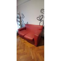 Sillon 1.35m Largo De Ecocuero Color Rojo Usado segunda mano  Argentina