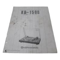 Manual Original De Instrucciones Bandeja Kenwood Kd-1500 !, usado segunda mano  Argentina