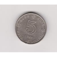 Moneda Hong Kong 5 Dolares Año 1989 Muy Buena, usado segunda mano  Argentina