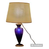Lámpara De Sala Veneciana En Cristal Azul Detalles En Oro, usado segunda mano  Argentina