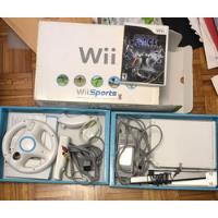 Consola Wii Con Remote, Nunchuck, Volante Mario Kart Y Juego segunda mano  Argentina