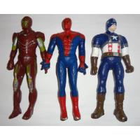 Usado, Muñecos Marvel X 3 - 24cm - Iron Man - Spiderman - Capitan segunda mano  Argentina