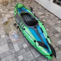 Kayak Inflable Challenger 1 Persona + Remo Intex Color Verde, usado segunda mano  Argentina