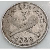 Moneda 3 Peniques New Zeland Nueva Zelanda 1956, usado segunda mano  Argentina