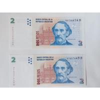 Billetes De 2 Pesos Serie H Tiradas Cortas, Botter 3226,3231 segunda mano  Argentina