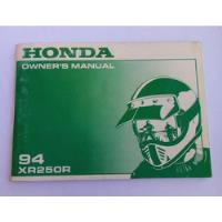 Manual De Usuario Moto Honda Xr 250 R Original Año 1994 segunda mano  Argentina