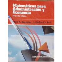 Matematicas Para Administración Y Economía Ernest F Haeussle segunda mano  Argentina