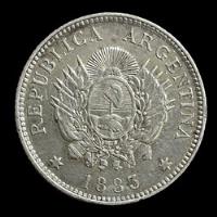 Argentina 1883, 20 Centavos De Patacón - Plata 0.900 segunda mano  Argentina