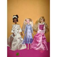 Muñecas Barbie Princesas Tiana,aurora Y Elsa . segunda mano  Argentina