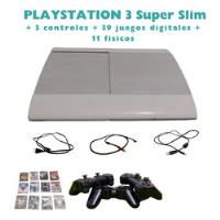 Sony Playstation 3 Super Slim 500gb + 3 Controles + 50juegos, usado segunda mano  Argentina