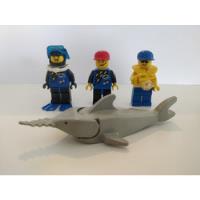 3 Minifiguras Lego System Divers + Tiburon Sierra segunda mano  Argentina