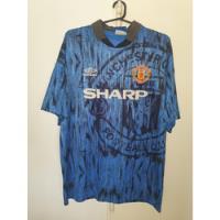 Camiseta Manchester United Umbro Vintage Azul 1993 7 Beckham segunda mano  Argentina