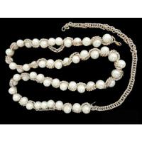 Collar Perlas Naturales Cultivadas 8 Mm Con Cadena De Plata, usado segunda mano  Argentina