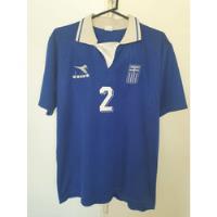 Camiseta Seleccion Grecia Azul Wc1994 Diadora #2 Apostolakis segunda mano  Argentina