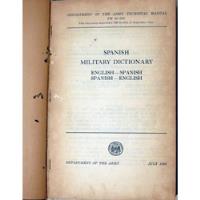 Army Spanish Dictionary 1950 Diccionario Militar  segunda mano  Argentina