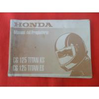 Honda Cg 125 Titan Ks Es Manual Instrucciones, usado segunda mano  Argentina