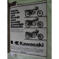 Publicidad Moto Kawasaki Z 440 - Z 1300 - Gto 110 Año 1980 segunda mano  Argentina