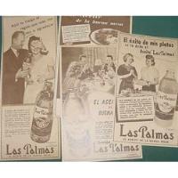 Recortes Clipping 4 Publicidades Aceite Las Palmas Botella segunda mano  Argentina