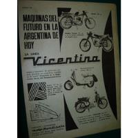 Publicidad Antigua Clipping Motocicletas Motos Vicentina, usado segunda mano  Argentina