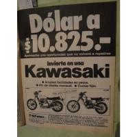 Publicidad Moto Kawasaki 650 Sr Y Kl 250 Año 1982, usado segunda mano  Argentina