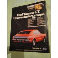 Publicidad Ford Taunus Gt Año 1980 segunda mano  Argentina