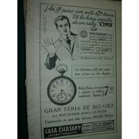 Publicidad Antigua Clipping Casa Escasany Relojes Cyma Feria segunda mano  Argentina