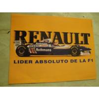 Publicidad Formula 1 Williams Motor Renault Año 1996 segunda mano  Argentina