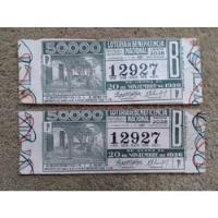 Billetes De Lotería Antiguos Coleccionables - 1936 segunda mano  Recoleta