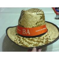 Sombrero Mimbre Tipo Panamá Con Lazo Naranja Ideal Playa-uni, usado segunda mano  Argentina