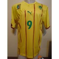 Camiseta Selección Camerún Mundial Sudáfrica 2010 Eto'o #9 L segunda mano  Argentina
