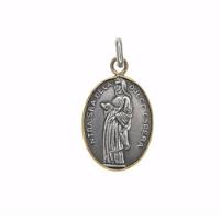 Virgen De La Dulce Espera Medalla Plata 900 Y Oro 18 Kts. segunda mano  Argentina